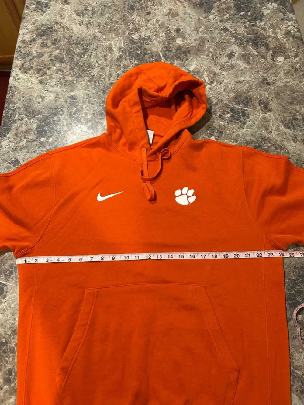 Nike Clemson Tigers Hoodie Sweatshirt Orange Large